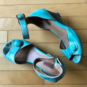 Miz Mooz Teal Wedges
